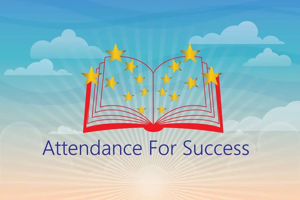Attendance-for-Success-banner Attendance For Success logo over sunburst background