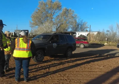 Construction workers on site at Meadowlake cleanup